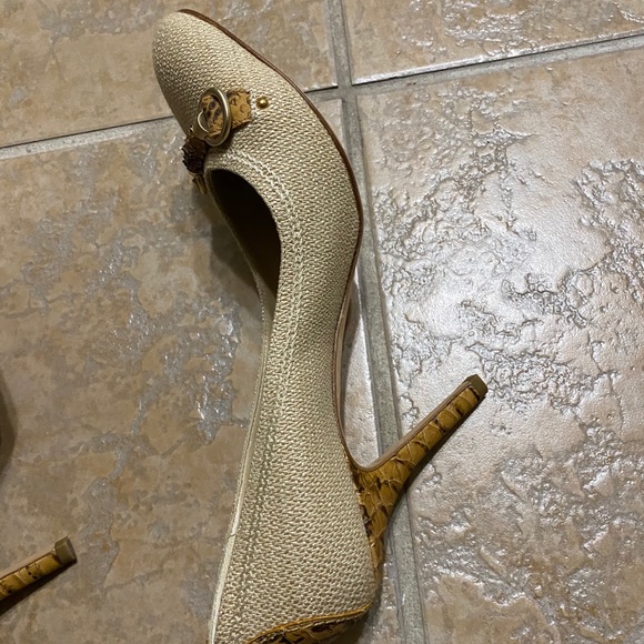 Dior canvas w/snakeskin heels - Picture 10 of 12